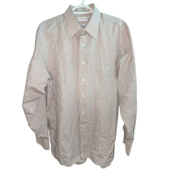 *3 FOR $9* Van Heusen Broadcloth Long Sleeve Button Dress Shirt Wrinkle Free L - Picture 1 of 4